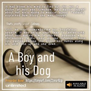 Snippet from Chloe Holiday's A Boy and His Dog novella