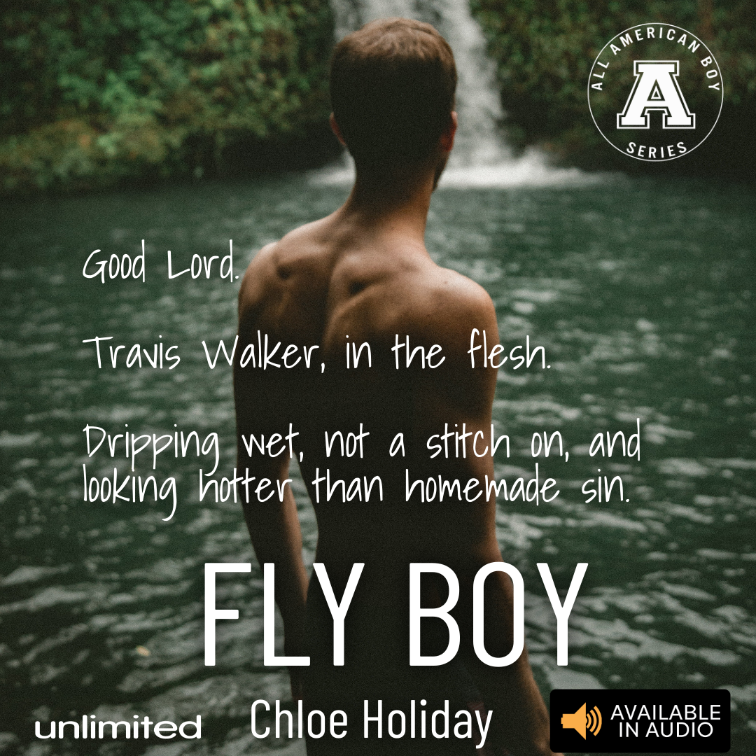 Hot swimming hole scene in Fly Boy by Chloe Holiday